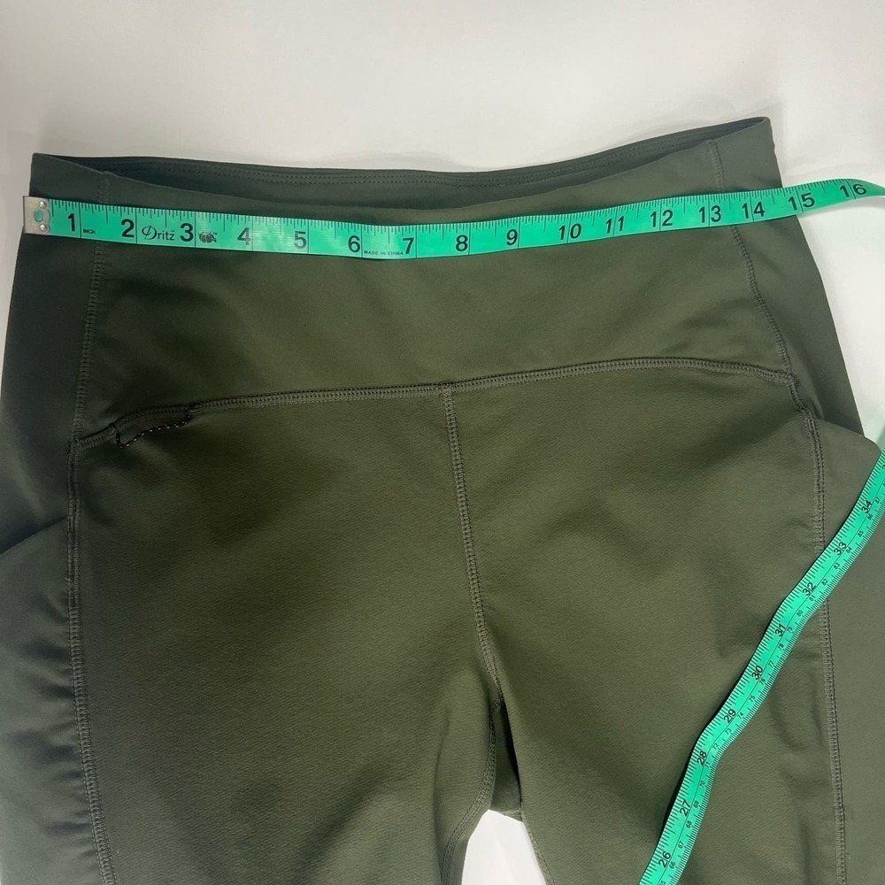 Title Nine Sylvan Hybrid Hiking Tights Leggings Pants Size Medium Olive Green - Picture 12 of 16